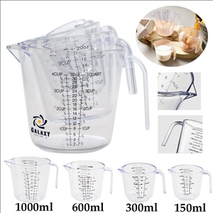 150ml/300ml/600ml/1000ml Plastic Measuring Cups Set